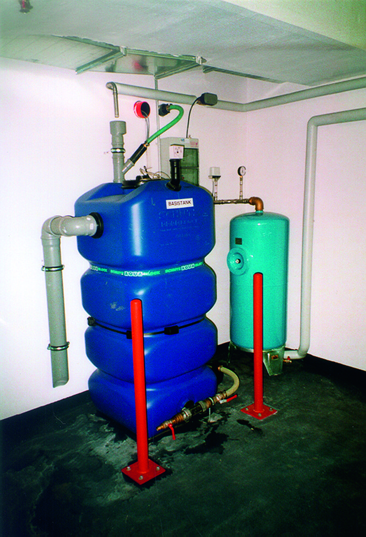 Figur 4. Eksempel på regnvandstank i bygning.