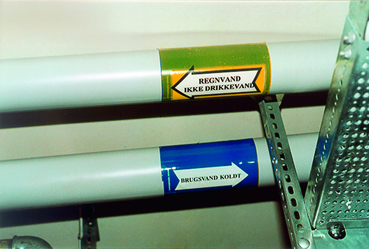 Figur 6.Eksempel på mærkning med ’Regnvand – ikke drikkevand’.